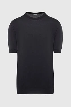 Cotton short sleeve jumper black for men