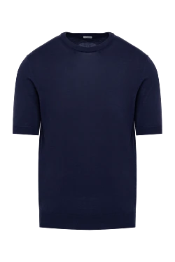 Cotton short sleeve jumper blue for men