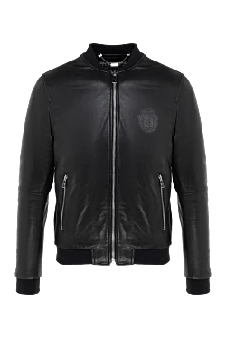 Black leather jacket for men