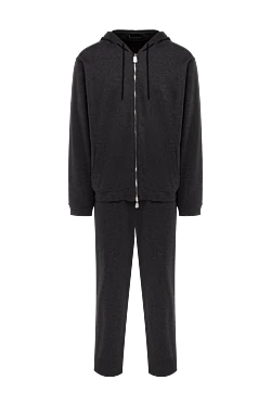 Gray men's silk sports suit