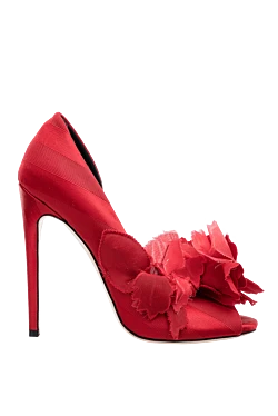 Red cotton and silk shoes for women