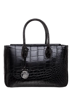 Black leather bag for women