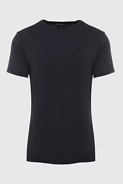 T-shirt made of micromodal and elastane, black for men