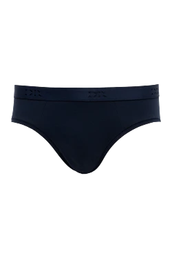 Briefs made of cotton and elastane, blue for men