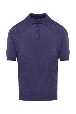 Silk polo purple for men