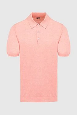 Cotton polo pink for men