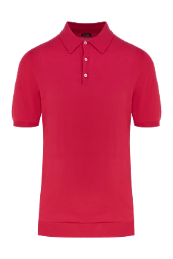 Cotton polo red for men