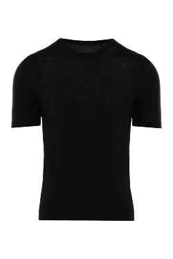 Silk short sleeve jumper black for men