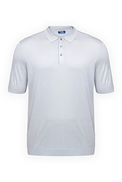 Silk polo gray for men