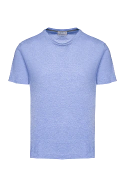 Blue cotton T-shirt for men