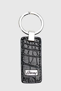 Black alligator keychain for men