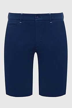 Blue cotton and silk shorts for men