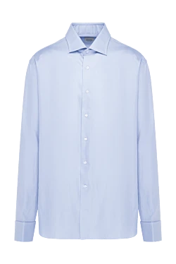 Blue cotton shirt for men