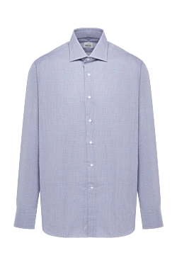 Blue cotton shirt for men