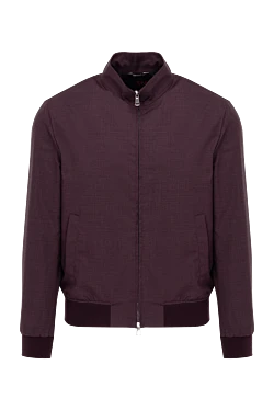 Burgundy wool jacket for men