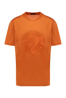 Cotton T-shirt orange for men