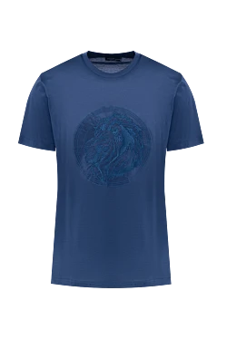 Cotton T-shirt blue for men