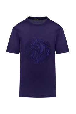 Purple cotton T-shirt for men