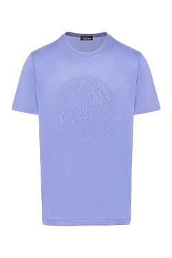 Purple cotton T-shirt for men