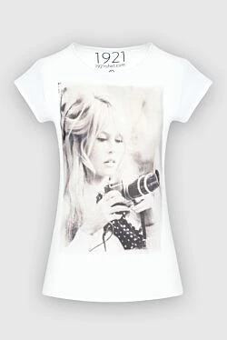 White cotton T-shirt for women