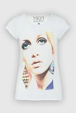 White cotton T-shirt for women