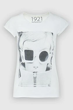 White cotton T-shirt for women