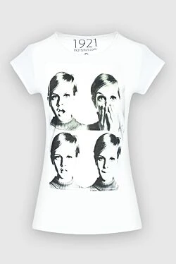 White cotton T-shirt for women