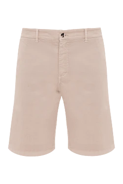 Beige cotton shorts for men