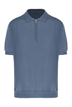 Silk polo gray for men