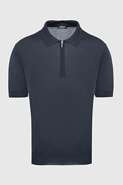 Silk polo gray for men