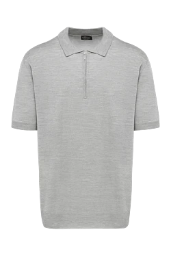 Silk polo gray for men