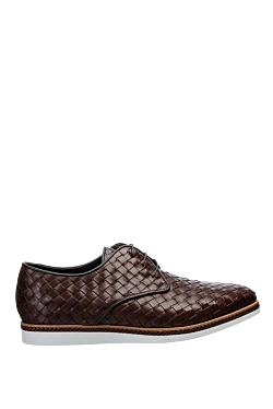 Brown leather men's shoes