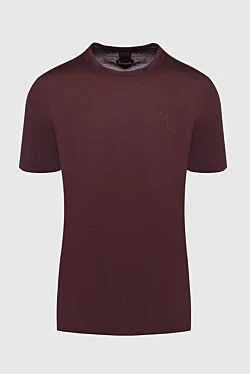 Cotton T-shirt burgundy for men