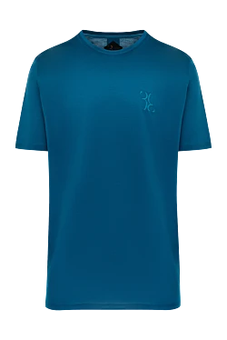 Blue cotton T-shirt for men