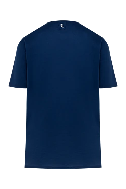 Blue silk T-shirt for men