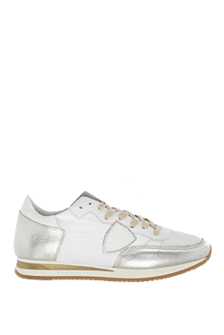 White leather sneakers for women