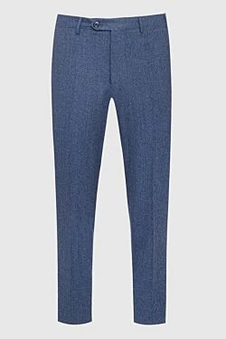 Gray wool trousers for men