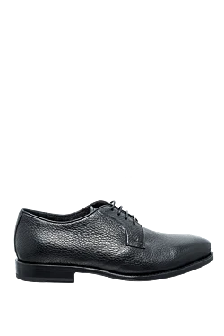 Men's black leather shoes