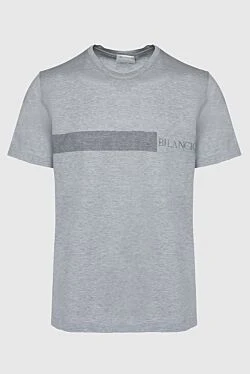 Gray cotton T-shirt for men