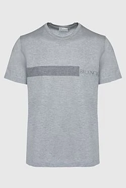 Gray cotton T-shirt for men