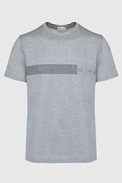 Gray cotton T-shirt for men