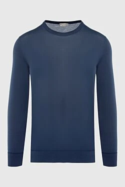 Cotton jumper blue for men