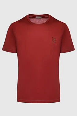 Cotton T-shirt burgundy for men