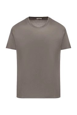 Brown cotton T-shirt for men