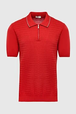 Cotton polo red for men