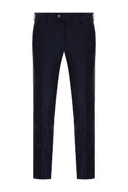 Men's blue wool and cashmere trousers