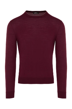 Wool jumper burgundy for men