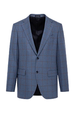 Blue wool jacket for men