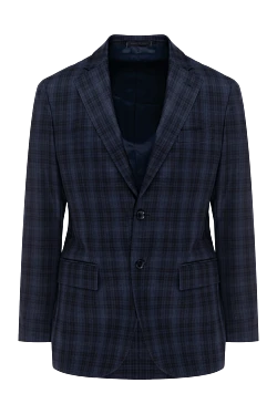 Blue wool jacket for men