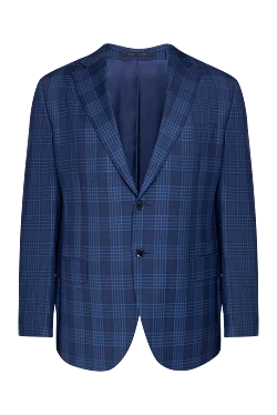 Blue wool jacket for men